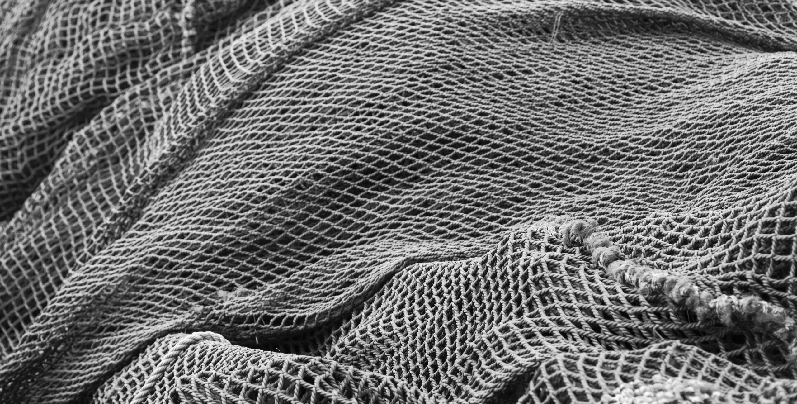Drying fishing net, background photo texture